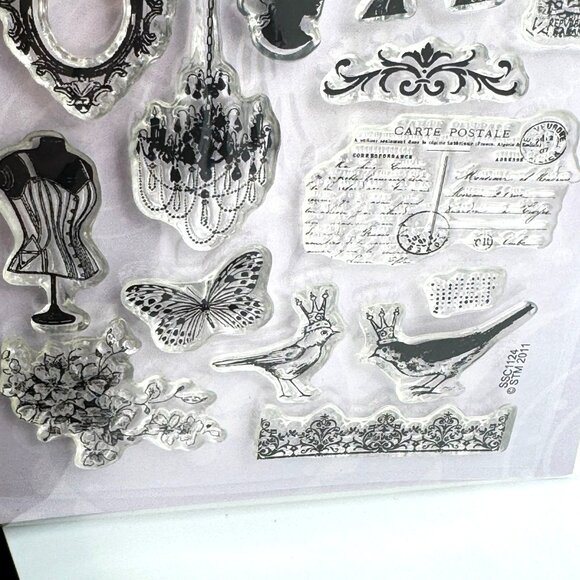 Stampendous Perfectly Clear Stamp 2 Sets Santos Angel & Parisian Charm Cling - Picture 4 of 14
